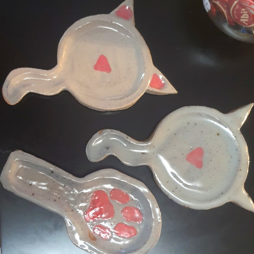 Ceramic handmade spoon rests